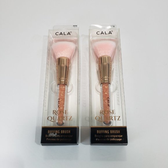 Rose Quartz Buffing Brush - Precision - Perfection Set of 2 - Picture 2 of 7